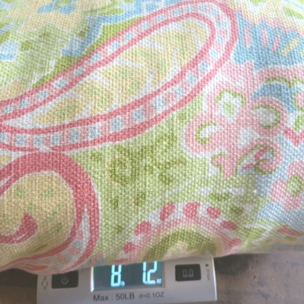 Queen duvet Custom Paisley Heavy fabric Pink green blue FIRM PRICE